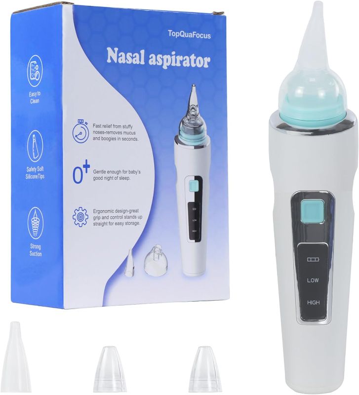 Photo 1 of TopQuaFocus Nasal Aspirator for Adult with Electric Advanced Nose Sucker Cleaner Machine Replaceable Clean Soft Nozzle and Lavage Care System