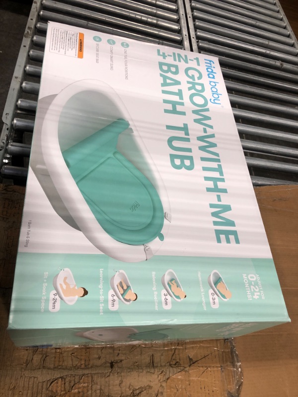 Photo 1 of 4-in-1 Grow-with-Me Bath Tub by Frida Baby Transforms Infant Bathtub to Toddler Bath Seat with Backrest for Assisted Sitting in Tub
