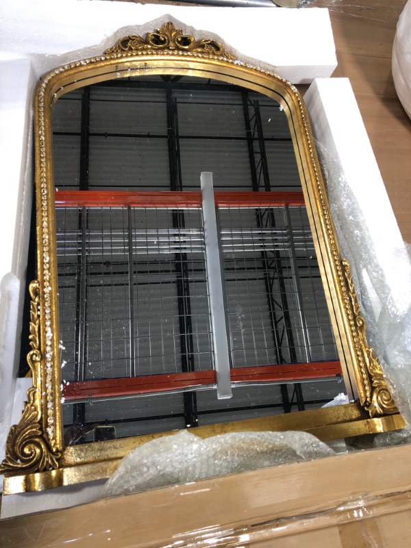 Photo 2 of **BRAND NEW**Decor Trends Traditional Ornate Arch Wall Mirror Vintage Fireplace Mirror Mantel Decor, Antique Gold, 36 inches x28 inches, Baroque Inspired Wall Mirror, 28 inches W x 36 inches L, 21004-GD 28''W x 36''L