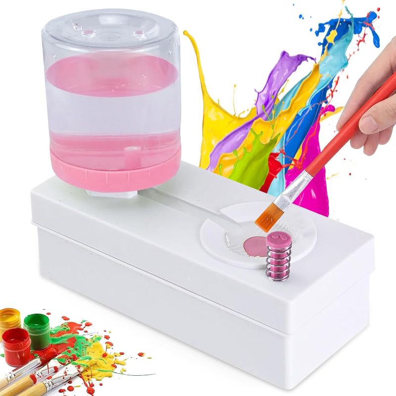 Photo 1 of JEChrochen New Paint Brush Cleaner Tools, Brush Rinser Cup Painting Running Water Circulation Art Supplies for Acrylic, Watercolor and Water Based Creative Gift for Adults Artist Beginners Kids