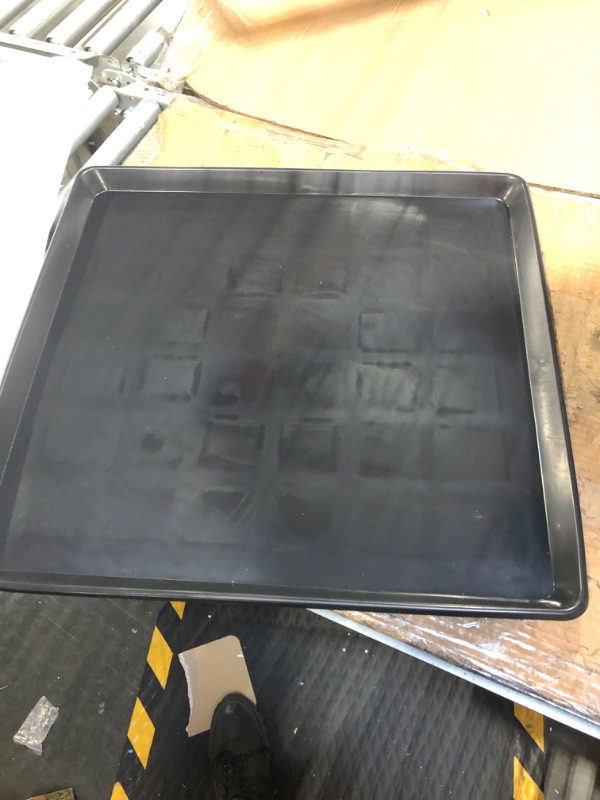 Photo 1 of 22'' x 21''Large Oil Drain Pan, Mini Fridge Drip Pan,Mini Fridge Air Conditioner Washing Machine Leak-Proof Drip Tray, Oil Drain Pans for Changing Oil (2 PCS)