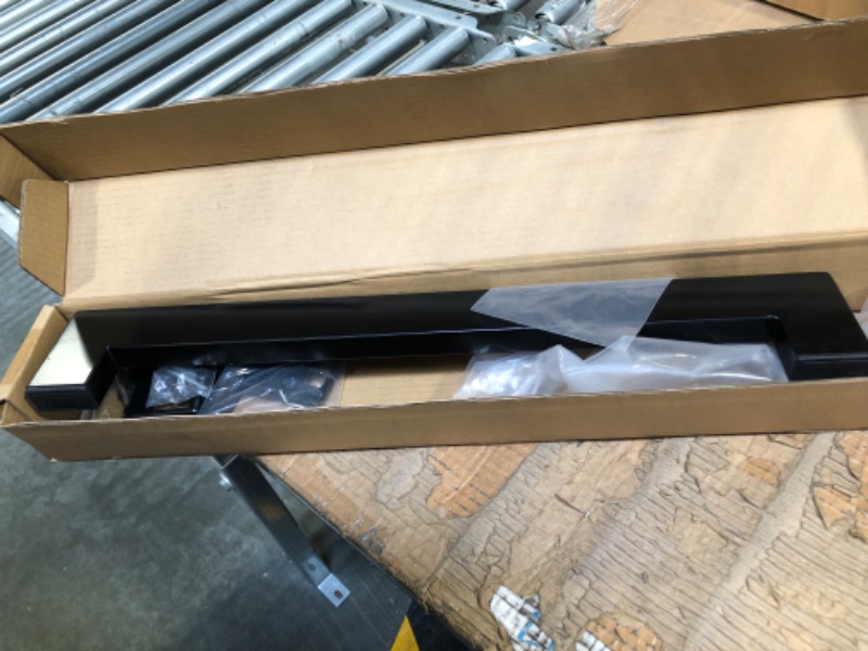 Photo 1 of Modern Aluminum Handrail Complete DIY Kit – Matte Black with Adjustable Wall Mount Brackets Included (2' Length)