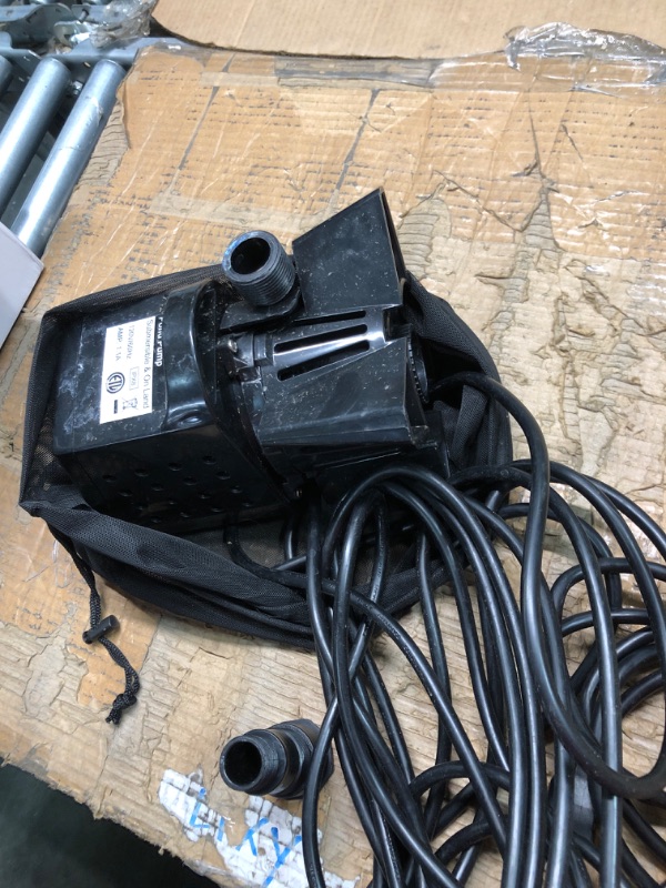 Photo 4 of 2000GPH Pond Pump - 120W Submersible Water Pump with Barrier Bag, Ultra Quiet Aquarium Pump with 33FT Power Cord for Pond, Waterfall, Fish Tank, Statuary, Hydroponic