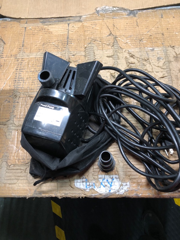 Photo 3 of 2000GPH Pond Pump - 120W Submersible Water Pump with Barrier Bag, Ultra Quiet Aquarium Pump with 33FT Power Cord for Pond, Waterfall, Fish Tank, Statuary, Hydroponic