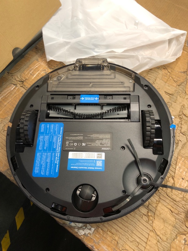 Photo 5 of **FOR PARTS** Robot Vacuum and Mop with Auto Dirt Disposal, Max 3500pa Suction, App Control, Editable Map, Lidar Navigation Smart Mapping, Works with Alexa, L6 Pro Robot Vacuum Cleaner Ideal for Pet Hair 13.8*13.8*3.8 inches