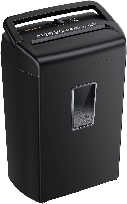 Photo 1 of Bonsaii 10-Sheet Cross Cut Paper Shredder, 5.5 Gal Home Office Heavy Duty Shredder for Credit Card, Staple, Clip with Transparent Window(C209-D)