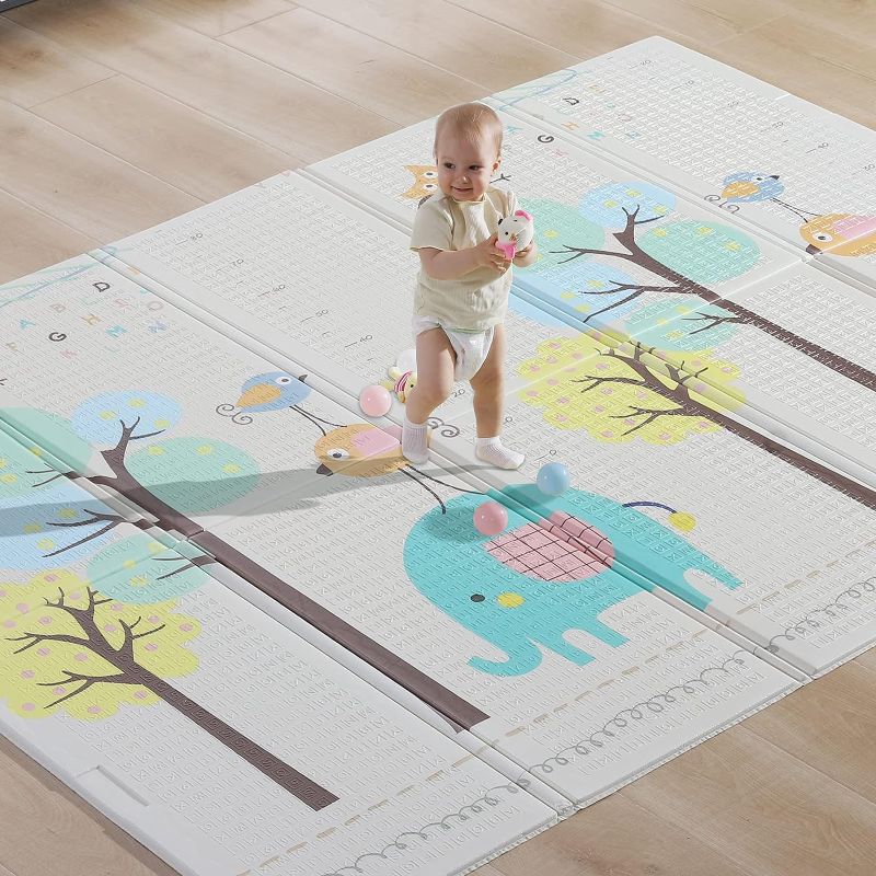 Photo 1 of Baby Play mat, Extra Large Baby Crawling Mat, Portable & Waterproof Non Toxic Soft Foam, Reversible Playmat for Baby Infant Toddler & Kids (79 x 59 x 0.4 in)