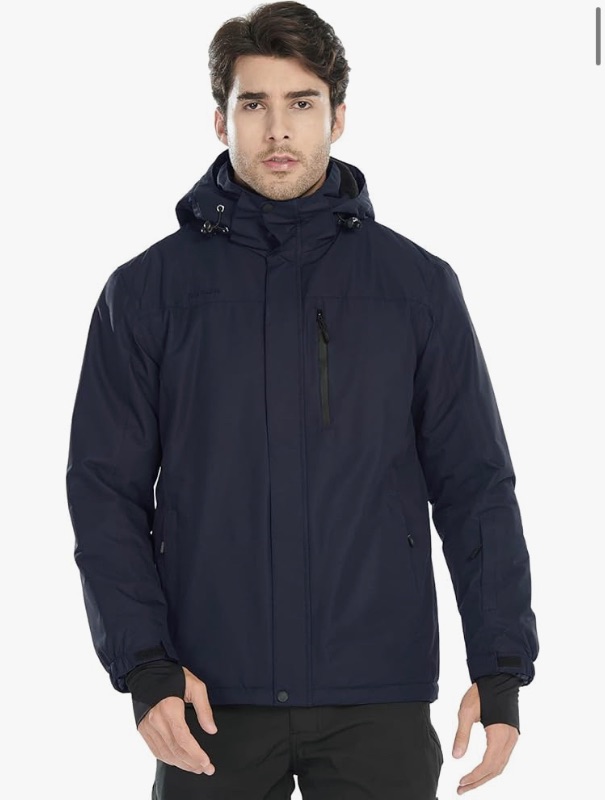 Photo 1 of Navy Soldier Men's waterproof ski snow jacket fleece lined war winter raain jacket with hood fully taped seams