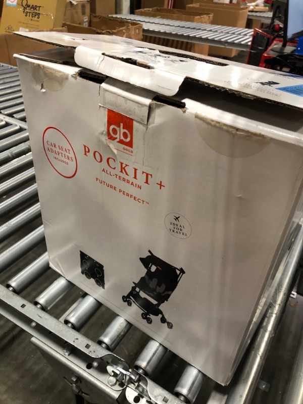Photo 1 of gb Pockit+ All-Terrain, Ultra Compact Lightweight Travel Stroller with Canopy and Reclining Seat in Velvet Black Velvet Black Pockit+ All Terrain