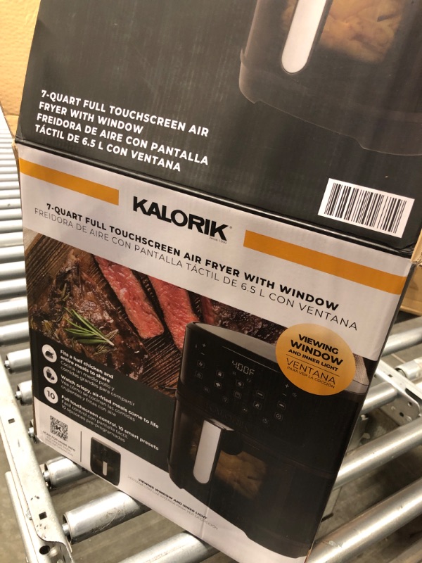 Photo 1 of *for parts* Kalorik 7 Quart Touchscreen Air Fryer with Window, Black (FT 52324 BK)
