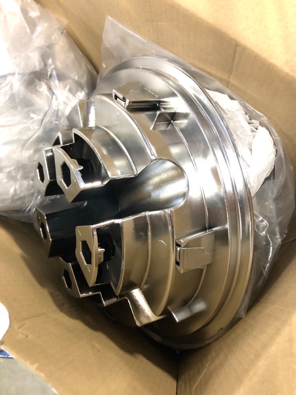 Photo 4 of Golf Cart SS Wheel Covers Hubcaps, 8 Inch Chrome Golf Cart Hub Caps Snap-on Installation (Set of 4), Fits EZGO Yamaha Club Car