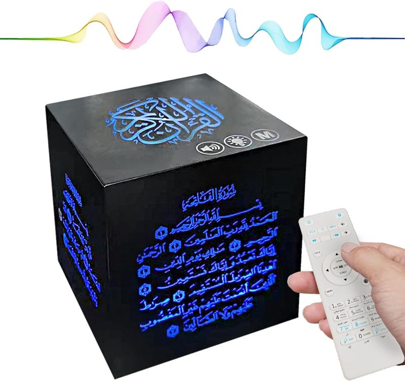 Photo 1 of BlissKiss Quran Speaker, Sound Quran Player - Ideal for Prayer, Meditation and Learning, Remote Control, 17 Reciters and 6 Languages, Light Color can be Customized
