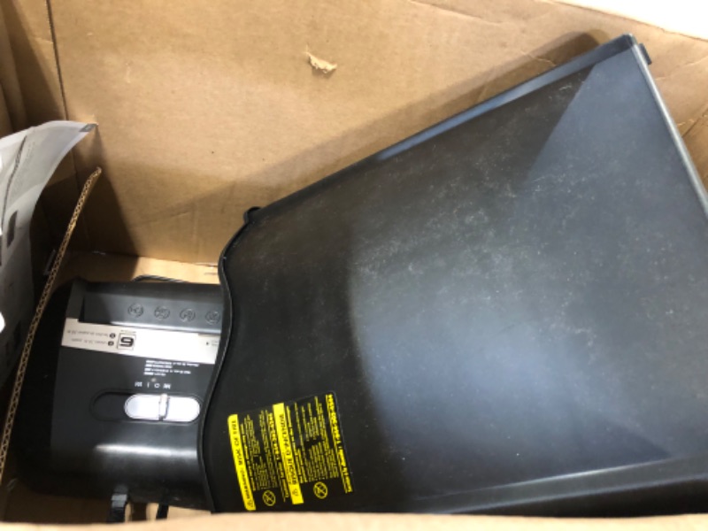 Photo 1 of Amazon Basics 6-Sheet Cross-Cut Paper and Credit Card Home Office Shredder 6 Sheet Shredder