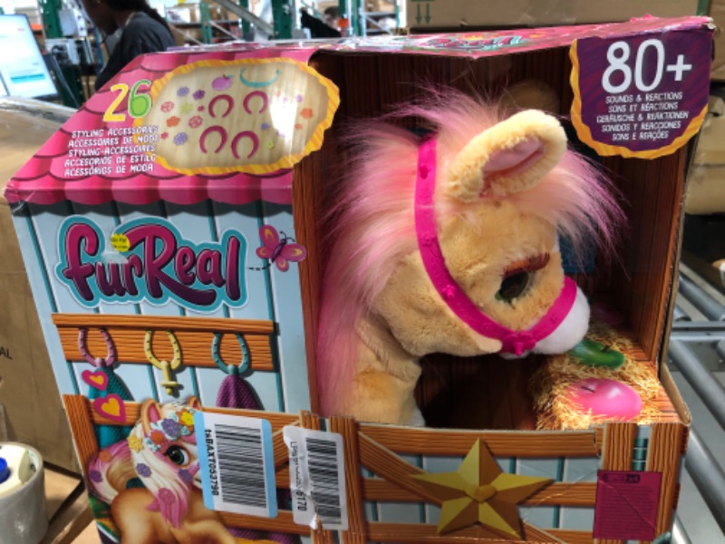 Photo 2 of FurReal Cinnamon, My Stylin’ Pony Toy, 14-Inch Electronic Pets, 80+ Sounds & Reactions, 26 Accessories, Interactive Toys for 4 Year Old Girls and Boys and Up