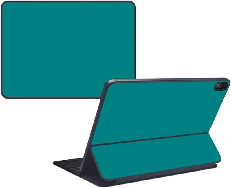 Photo 1 of MightySkins Skin Compatible with Apple iPad Pro Smart Keyboard 12.9" (2018) - Solid Teal - Protective, Durable and Unique Vinyl Decal wrap Cover - Easy to Apply and Change Styles - Made in The USA