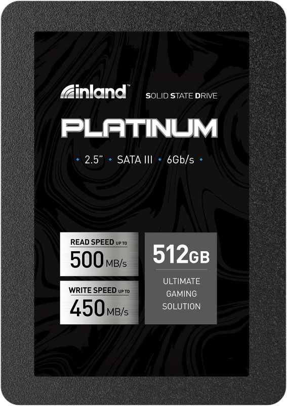 Photo 1 of INLAND Platinum 512GB SSD SATA III 6Gb/s 2.5" 7mm TLC 3D NAND Internal Solid State Drive (512GB)