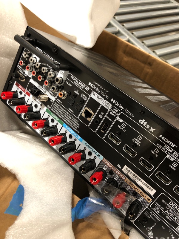 Photo 1 of Denon AVR-X1800H 7.2 Channel AV Receiver (2023 Model) - 80W/Channel, Wireless Streaming via Built-in HEOS, WiFi, & Bluetooth, Supports Dolby Vision, HDR10+, Dynamic HDR, and Home Automation Systems