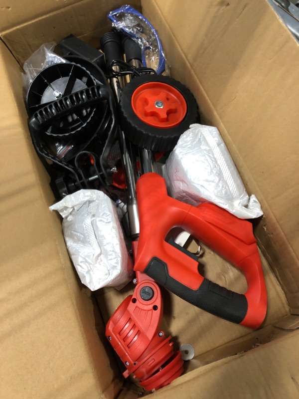 Photo 1 of *** NOT FUNCTIONAL**** SELLING AS PARTS*****
Electric  Eater Battery Powered Weed Wacker 36V 4.0 Ah String Trimmer Cordless Grass Trimmer Edger Lawn Tool with 2 Batteries and 3 Types Blades Lightweight Brush Cutter for Yard and Garden