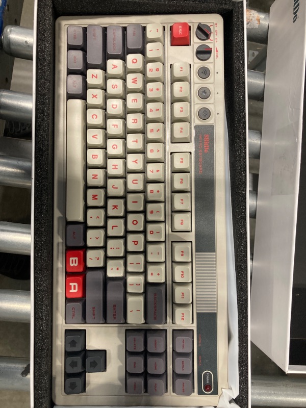 Photo 1 of 8Bitdo Retro Mechanical Keyboard, Bluetooth/2.4G/USB-C Hot Swappable Gaming Keyboard with 87 Keys, Dual Super Programmable Buttons for Windows and Android