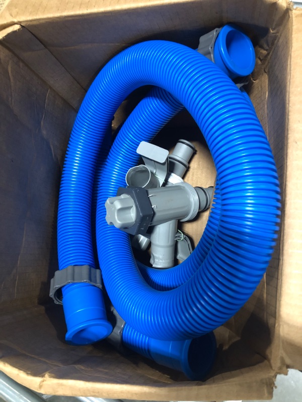 Photo 3 of 1.5" Diameter 29060E Pool Pump Replacement Hose for Above Ground Pools,Connection Swimming Pool Hose Compatible with Intex Pool Filter Pumps & Saltwater Systems (Blue-2 Pack)