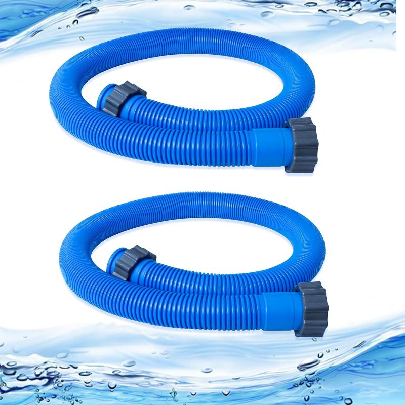 Photo 1 of 1.5" Diameter 29060E Pool Pump Replacement Hose for Above Ground Pools,Connection Swimming Pool Hose Compatible with Intex Pool Filter Pumps & Saltwater Systems (Blue-2 Pack)