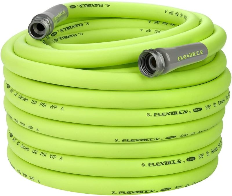 Photo 1 of Flexzilla Garden Hose 5/8 in. x 100 ft., Heavy Duty, Lightweight, Drinking Water Safe, Zilla - HFZG5100YW-E, GreeN)