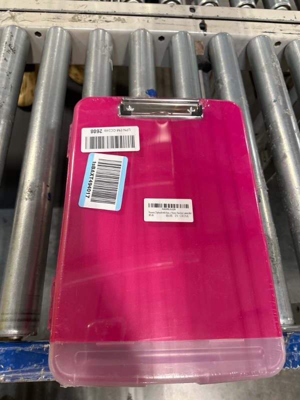 Photo 2 of Clipboard with Storage, 8.5x11" Storage Clipboards with Pen Holder and A4 Legal Paper Folder, Heavy Duty Plastic, Folio & Side-Opening, Low Profile Clip, for Nurses,Teachers,Lawers,Red