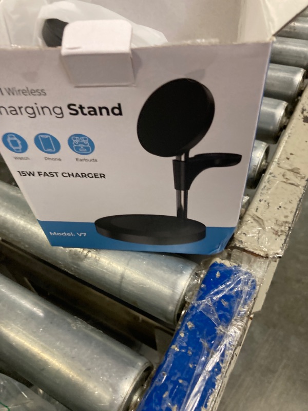 Photo 1 of 3 in 1 Wireless Charging Station for Multiple Devices Apple, Aeinidi 15W Fast Mag-Safe, Magnetic Charger Stand for iPhone 15 14 13 12 Pro Max/Plus/Pro/Mini, Apple Watch, AirPods Pro 3 2, Black
