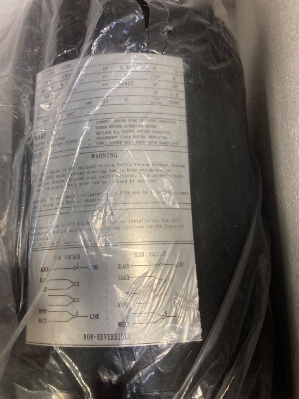 Photo 1 of B625 Pool Pump Motor replace A.O. Smith Century B625, for Polaris Vac-Sweep PB4-60, 3/4 HP, 3450 RPM, 115/230V for 56CZ Frame