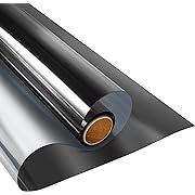 Photo 1 of KESPEN Window Privacy Film One Way Reflective Daytime Privacy Heat Blocking Anti UV Mirror Window Tint for Home and Office, Black-Silver, 35.4 Inch X 6.5 Feet