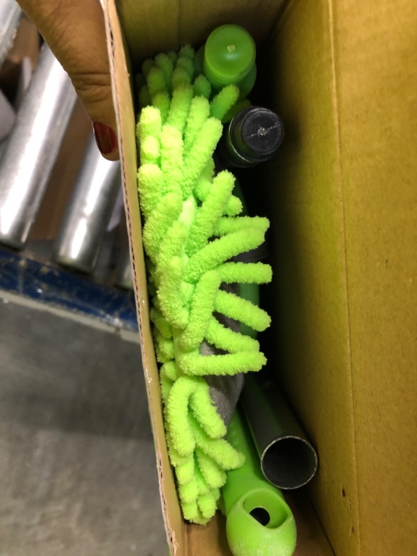 Photo 1 of Ordenado Car Wash Brush with Long Handle 45" Chenille Microfiber Car Washing Mop Kit Mitt Car Washing Brush Cleaning Supplies Car Care Kits with Scratch-Free Replacement Head for Car RV Truck A-green