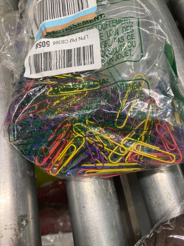 Photo 2 of Officemate PVC Free Color Coated Paper Clips, 450 Per Tub Office Paper Clamp (97229) & Standard Staples, 10 Boxes General Purpose Staple (91950) Limited Edition Limited Editon Paper Clips + Staples, 10 Boxes