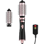 Photo 1 of WEEYUM Rotating Blow Dryer Brush, Hair Dryer Brush with 2 Interchangeable Brush(1.5"& 2"), 3-in-1 Hot Air Spin Curling Brush Set for Hair Volumizer/Drying/Straightening/Curling