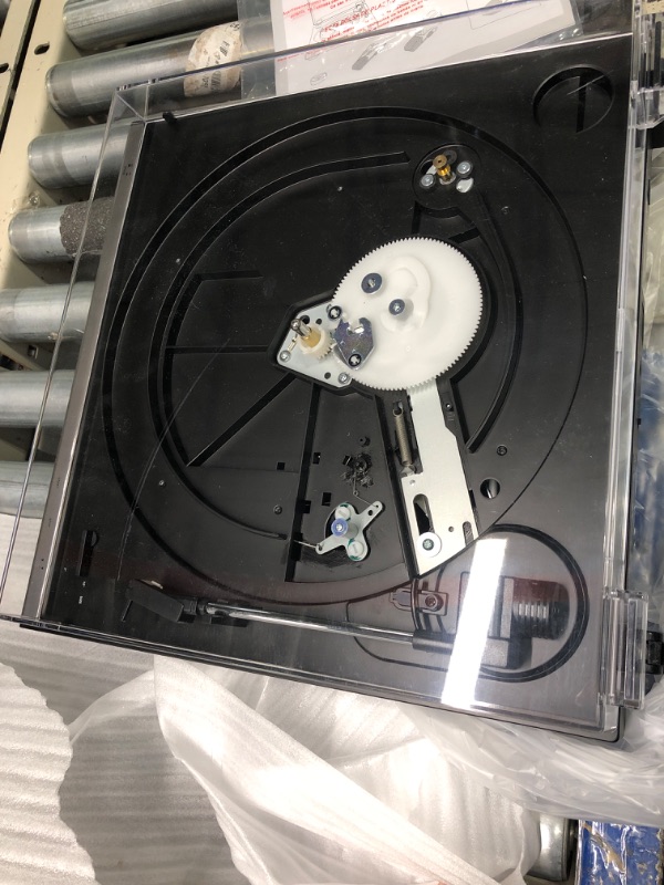 Photo 1 of Audio-Technica AT-LP60X-GM Fully Automatic Belt-Drive Stereo Turntable, Gunmetal/Black, Hi-Fi, 2 Speed, Dust Cover, Anti-Resonance, Die-Cast Aluminum Platter Silver