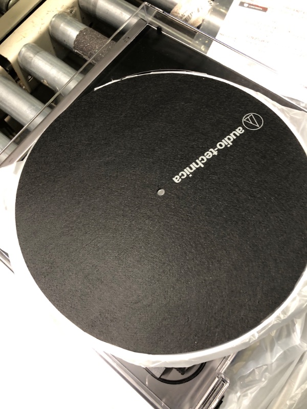 Photo 1 of Audio-Technica AT-LP60X-GM Fully Automatic Belt-Drive Stereo Turntable, Gunmetal/Black, Hi-Fi, 2 Speed, Dust Cover, Anti-Resonance, Die-Cast Aluminum Platter Silver