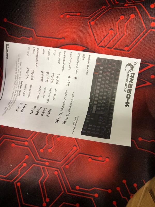 Photo 1 of Gaming Keyboard and Mouse and Mouse pad and Gaming Headset, Wired LED RGB Backlight Bundle for PC Gamers and Xbox and PS4 Users - 4 in 1 Edition Hornet RX-250 Black