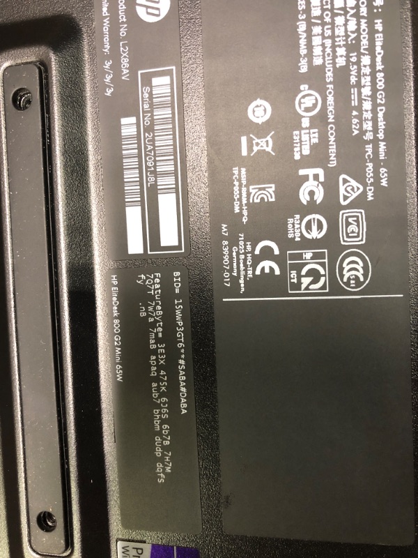 Photo 3 of HP EliteDesk 800 G2 Mini Business Desktop PC Intel Quad-Core i5-6500T up to 3.1G,16GB DDR4,1000GB(1TB) SSD,VGA,DP Port,Windows 10 Professional 64 Bit-Multi-Language-English/Spanish (Renewed) 1TB SSD