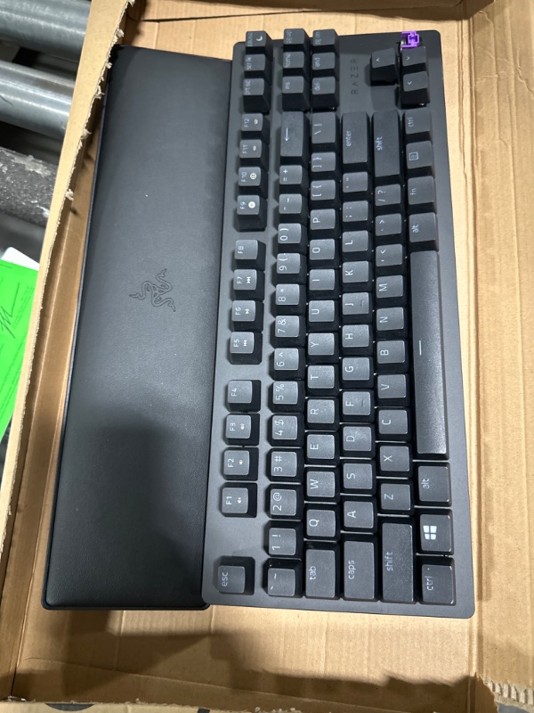 Photo 4 of *** NOT FUNCTIONAL**** SELLING AS PARTS***
Razer Huntsman V2 TKL Tenkeyless Gaming Keyboard: Fastest Linear Optical Switches Gen2 w/Sound Dampeners & 8000Hz Polling Rate - Detachable TypeC Cable - Doubleshot PBT Keycaps - Ergonomic Wrist Rest Classic Blac