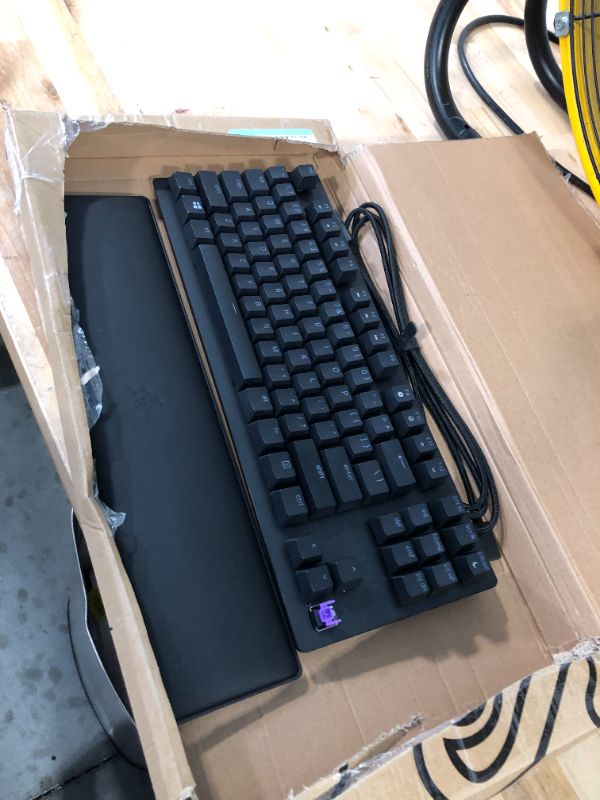 Photo 3 of *** NOT FUNCTIONAL**** SELLING AS PARTS***
Razer Huntsman V2 TKL Tenkeyless Gaming Keyboard: Fastest Linear Optical Switches Gen2 w/Sound Dampeners & 8000Hz Polling Rate - Detachable TypeC Cable - Doubleshot PBT Keycaps - Ergonomic Wrist Rest Classic Blac