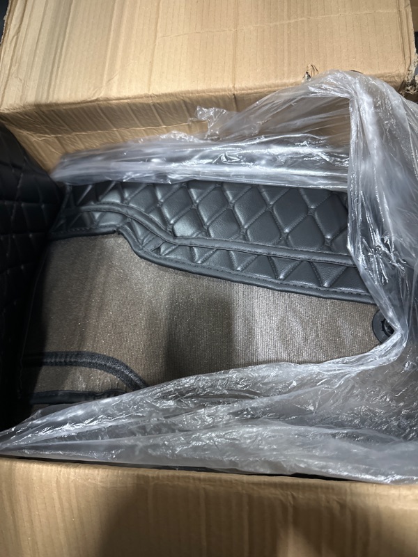 Photo 1 of Double Layer Floor Mats for 2021-2023 Volkswagen ID.4 (Full Set) Trunk Mat Rear Cargo Liners 7DEEKEI (2-Layers) All Weather Anti-Slip VW ID4 2021 2022 2023 Accessories