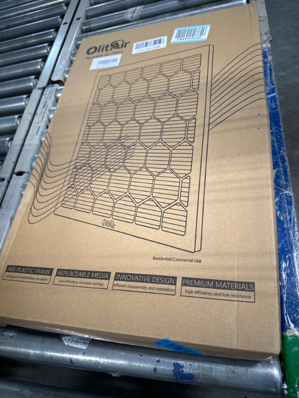 Photo 2 of 16x25x1 MERV 8 Air Filter,AC Furnace Air Filter,Reusable ABS Plastic Frame, 7 Pack Replaceable Filter Media (Actual Size: 15 3/4" x 24 3/4" x 3/4")