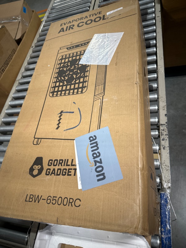 Photo 1 of Gorilla Gadgets Powerful Swamp Cooler 5300 CFM, 7 Gallons Water Tank, Portable Indoor Evaporative Air Cooler, Remote Included, Swing Mode, Modern Design, 3 Speeds (LBW-6500RC)