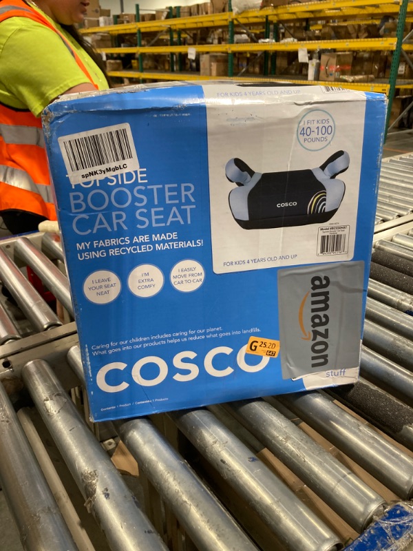 Photo 1 of Cosco Topside Backless Booster Car Seat, Lightweight 40-100 lbs, Rainbow
