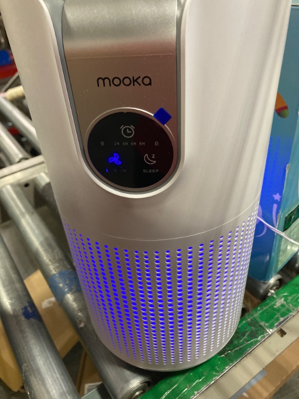 Photo 1 of Air Purifiers for Home Large Room Up to 1500ft² with Aromatherapy, MOOKA HEPA Air Purifier for Bedroom Pets Kitchen, Air Filter Cleaner for Smoke Pollen Dust Dander Odor, 15dB, M03, White
