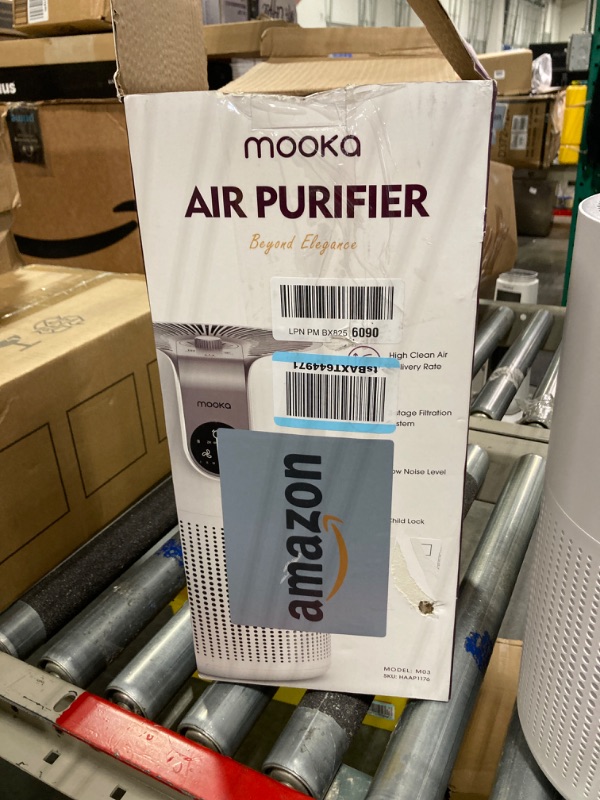 Photo 1 of Air Purifiers for Home Large Room Up to 1500ft² with Aromatherapy, MOOKA HEPA Air Purifier for Bedroom Pets Kitchen, Air Filter Cleaner for Smoke Pollen Dust Dander Odor, 15dB, M03, White