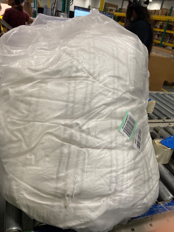 Photo 1 of 3D Baffle Box Real Down Comforter, 750 Fill-Power Ultra-Soft Down Duvet Insert, All Season White Feathers Down King Size Comforter, Medium Warm Bed Comforter, Fluffy and Cozy, 8 Corner Tabs - 106"X90" King White