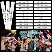 Photo 1 of 60 Pcs Wedding Glow Sticks LED Foam Sticks Bulk Light up Baton Light Sticks Wedding Party Favors Wedding Dance Floor Props Glow Wands for Wedding Guests Ceremony Reception, 13.6 Inch