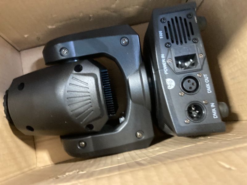 Photo 1 of ****USED***Bulb/light not working in one light. Missing 2 power cords.****U`King Stage Lights Moving Head Lights 8 Gobos 8 Colors 11 Channels 25W Spotlights DMX 512 with Sound Activated for Wedding DJ Party Stage Lighting 2PCS
