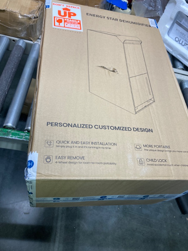 Photo 2 of 1,500 Sq.Ft Energy Star Dehumidifier for Basement with Drain Hose, 22 Pint 2019 DOE DryTank Series Dehumidifiers for Large Room, Suit for Garden Hose, Intelligent Humidity Control, 24H Timer 1,500 Sq.Ft White