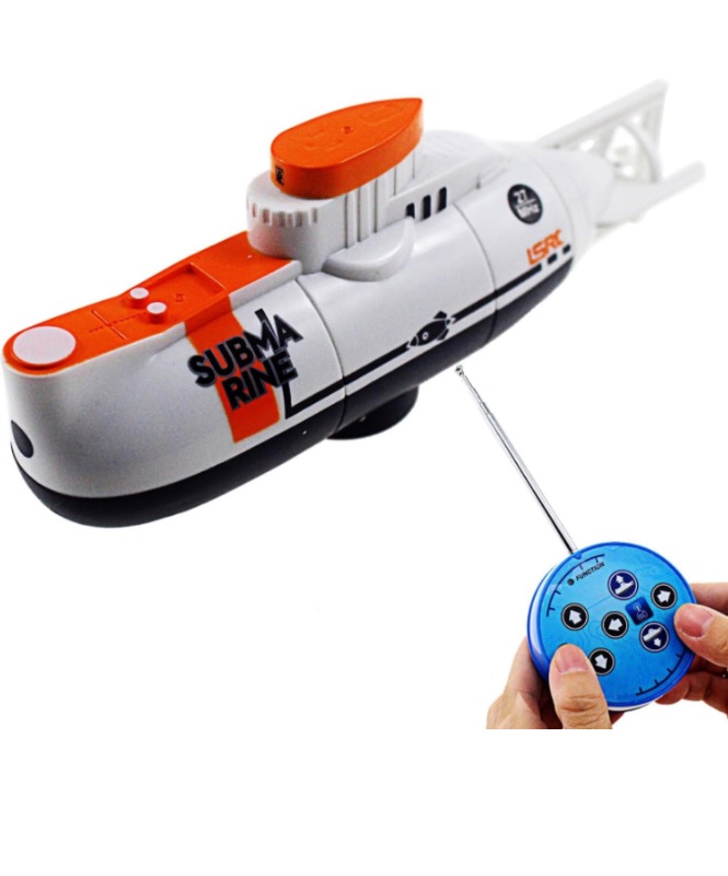 Photo 1 of ***NON FUNCTIONAL//SOLD AS PARTS*** 
Tipmant RC Submarine Toy Remote Control Boat Underwater Diving Waterproof for Fish Water Tank Kids Birthday Gift (White)